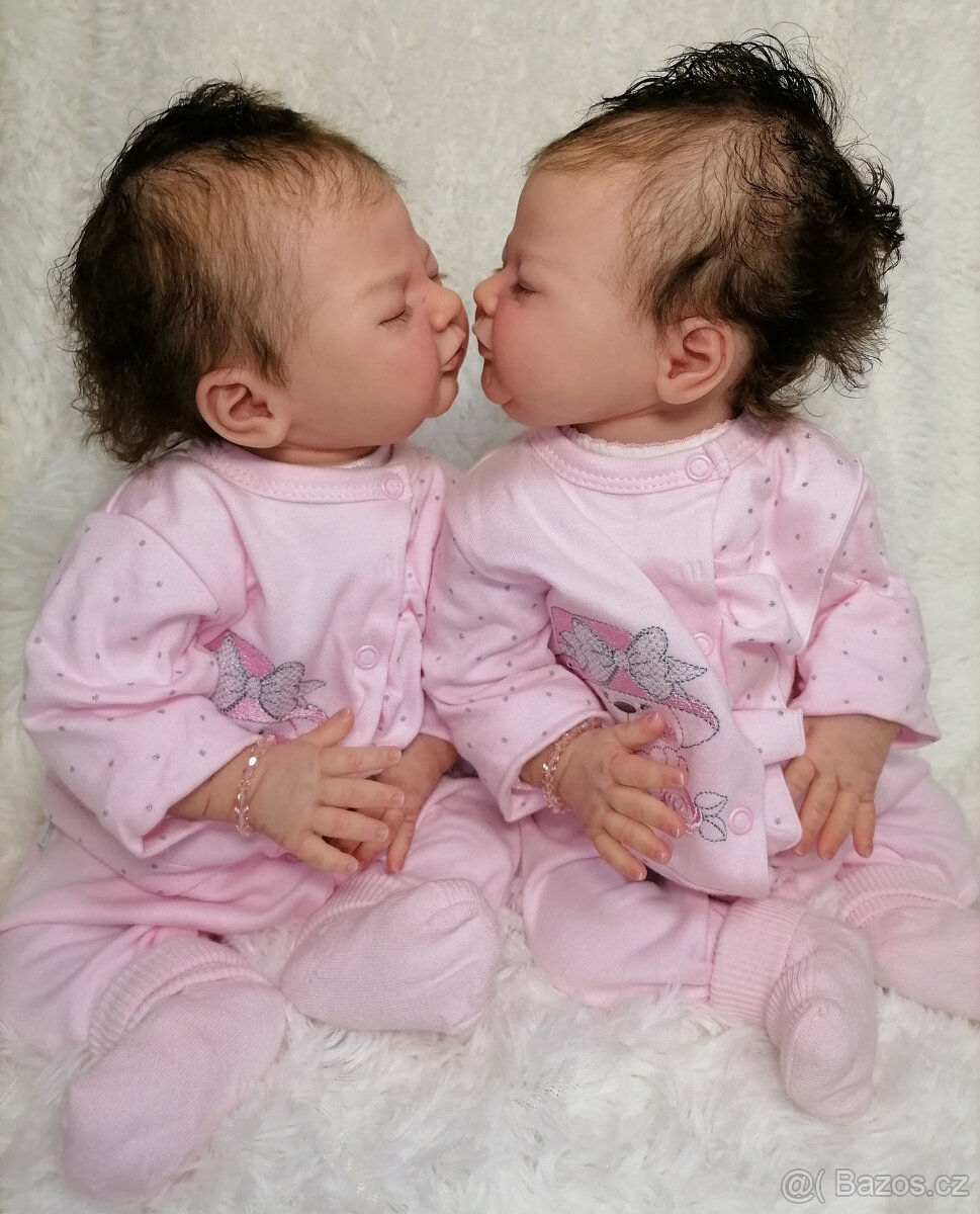 Reborn, dvojčátka, panenka, realistická, miminko - 7