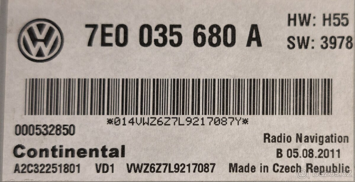 VW RNS510 7E0035680A LED Multivan aktualizované - 7