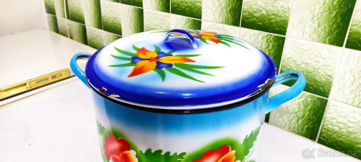 Hrnec smaltovaný 45 l, hrnec malovaný - 7