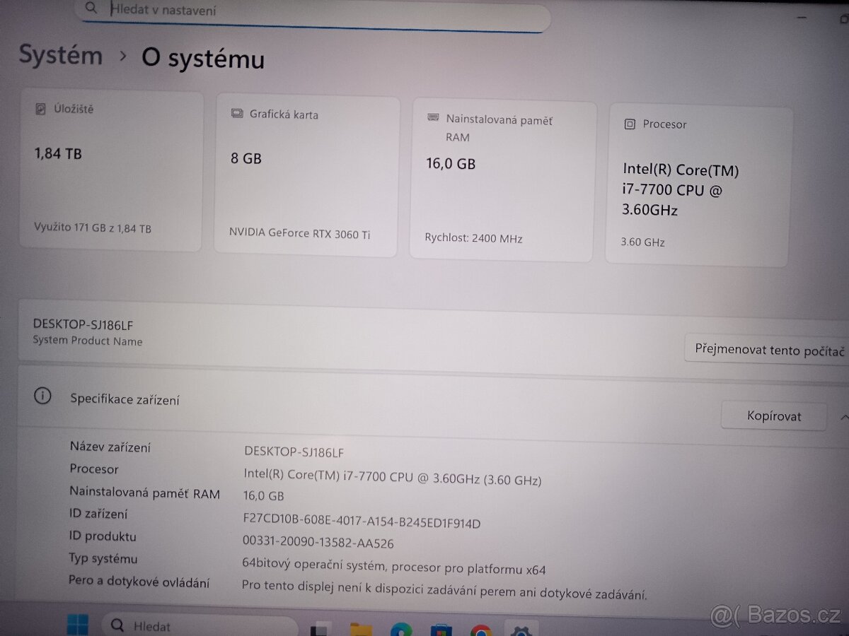 Herní PC, MSI GeForce RTX 3060 Ti GAMING Z TRIO 8GB GDDR6 - 7