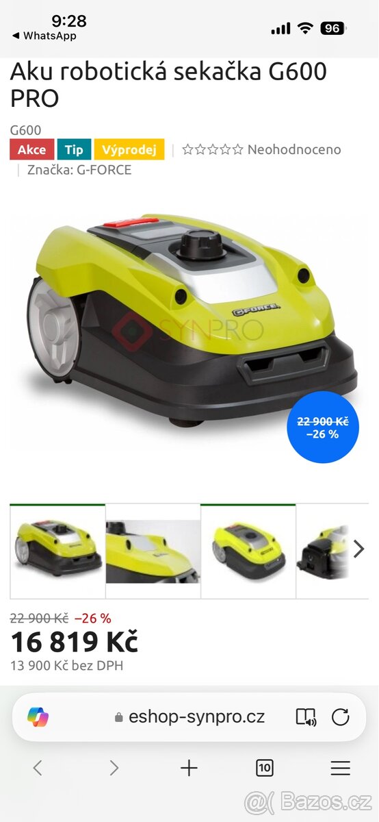 Robotická sekačka G-FORCE s příslušenstvím - 7