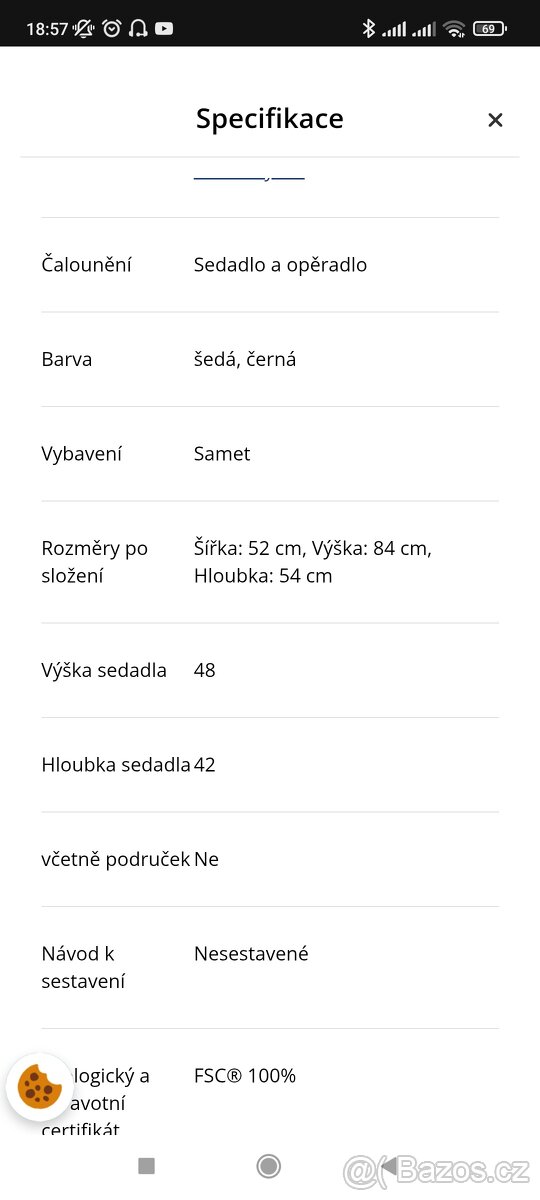 8ks židlí + 2 stolky - 7