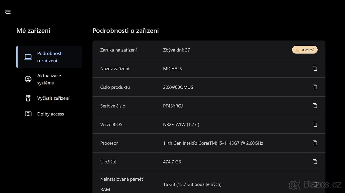 Lenovo ThinkPad X1 14" 4K displej v záruce - 7