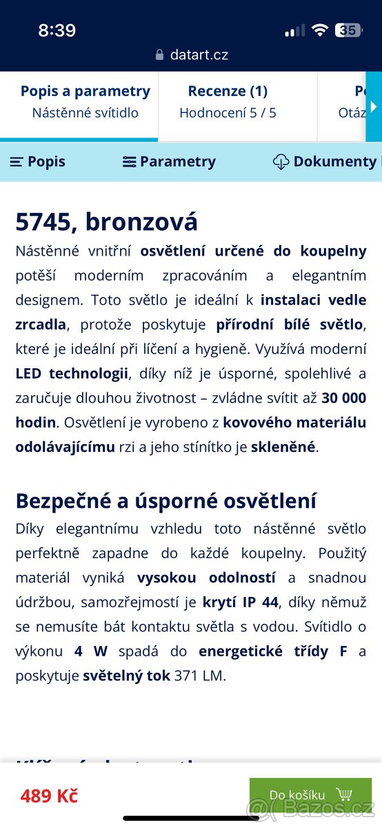 Lampička Rabalux BETTY NOVÉ - 7