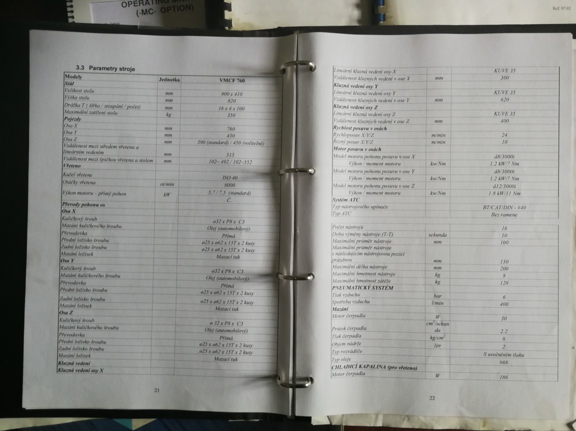 Vertikální obráběcí centrum VMCF - 760 - 7