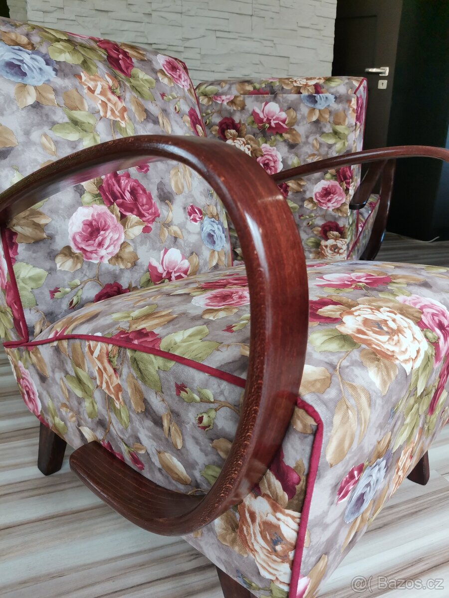 Křesla Halabala typu C Květy - 7