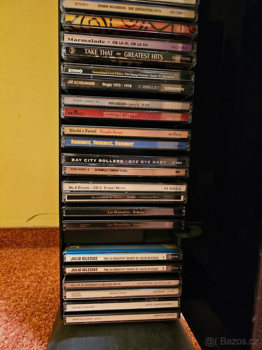 Stojan na 80ks CD SKYDISC s osvětlením na baterie+CD+DVD - 7