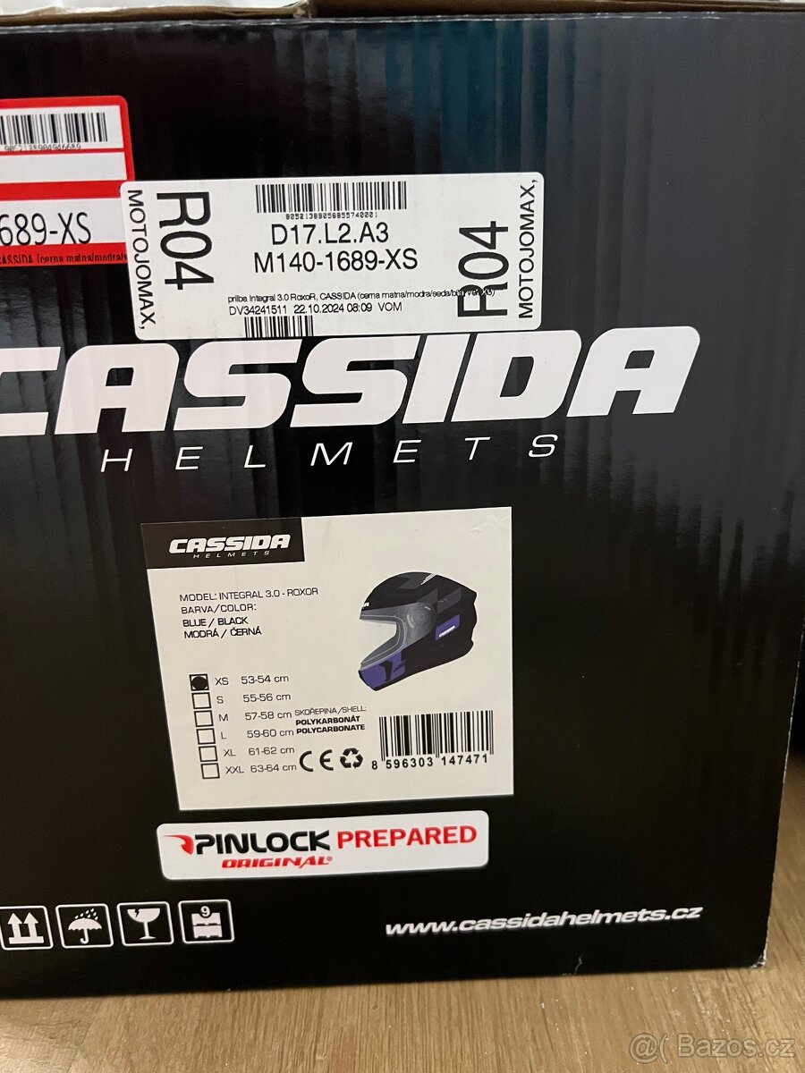 Přilba Cassida 3.0 RoxoR - černo modrá + pinlock - 7