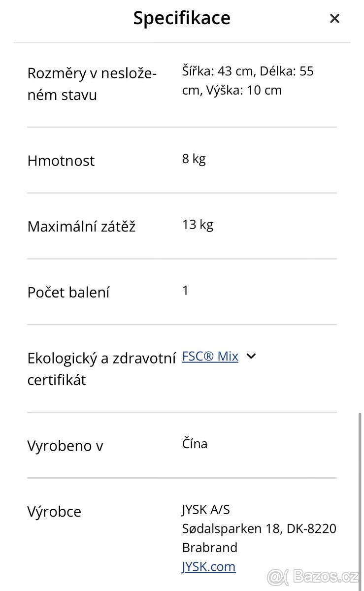 Noční stolek Jysk HEMDRUP - 7