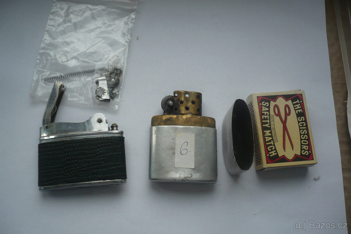 sbírka starých benzínových zapalovačů č.1 - 7