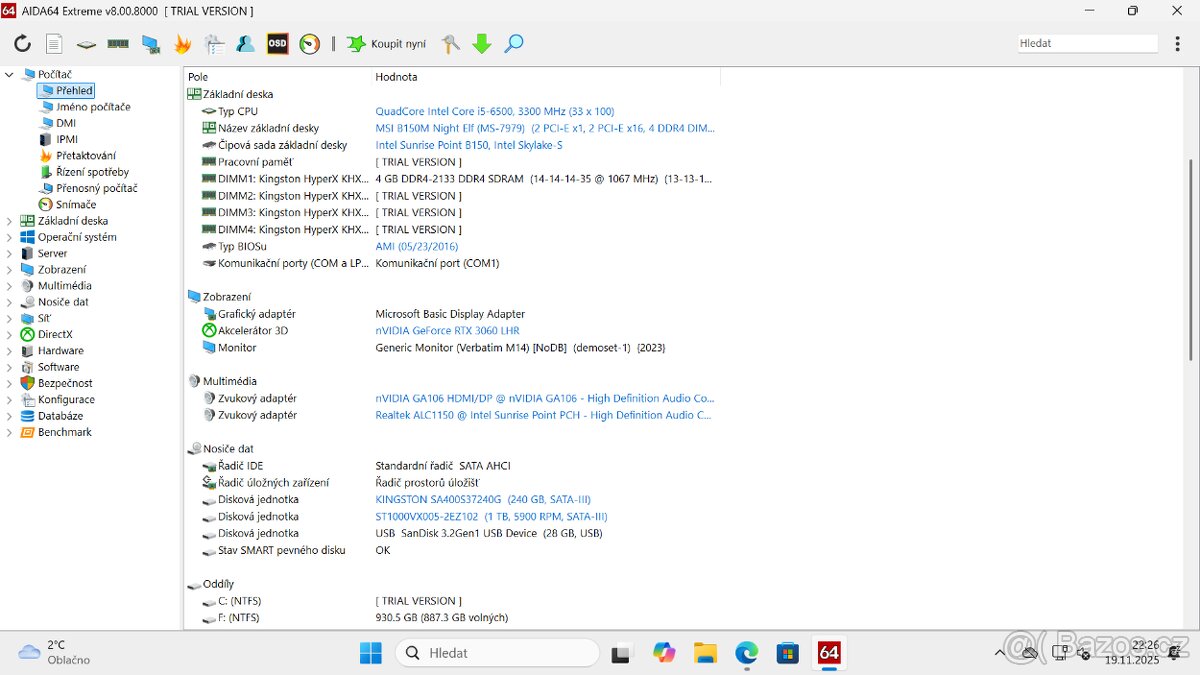 RTX 3060 OC | Intel i5 | 16GB RAM | Herní PC - 7