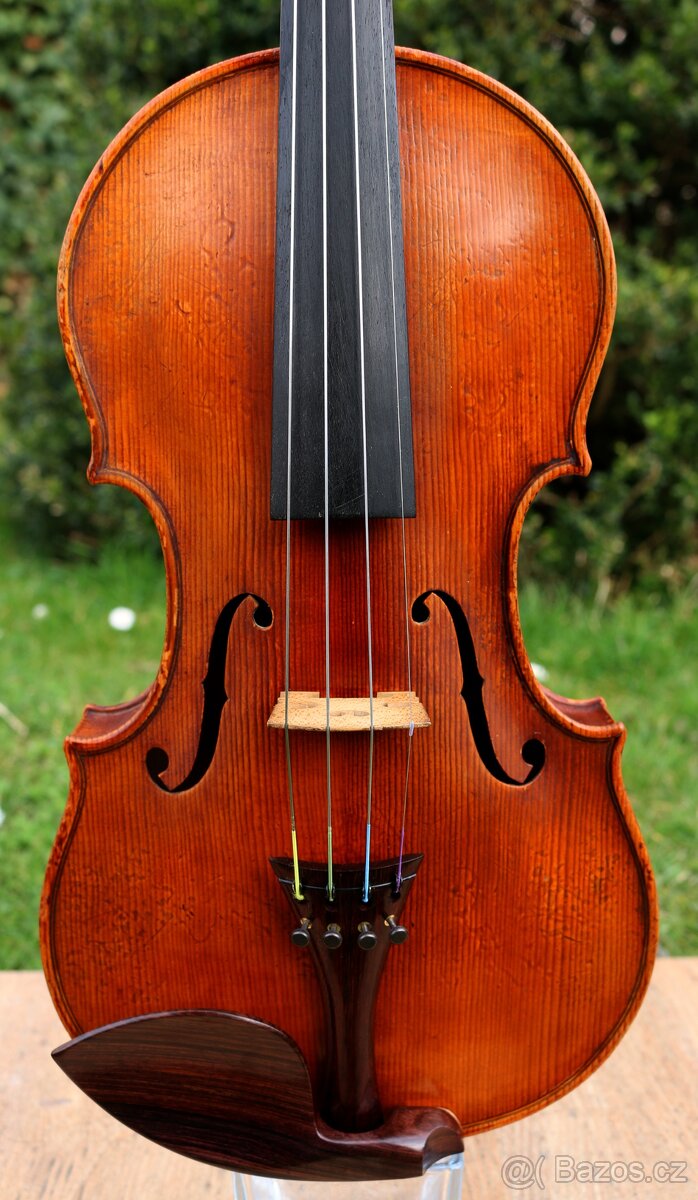Staré německé housle s silnym zvukem dle David Techler - 7