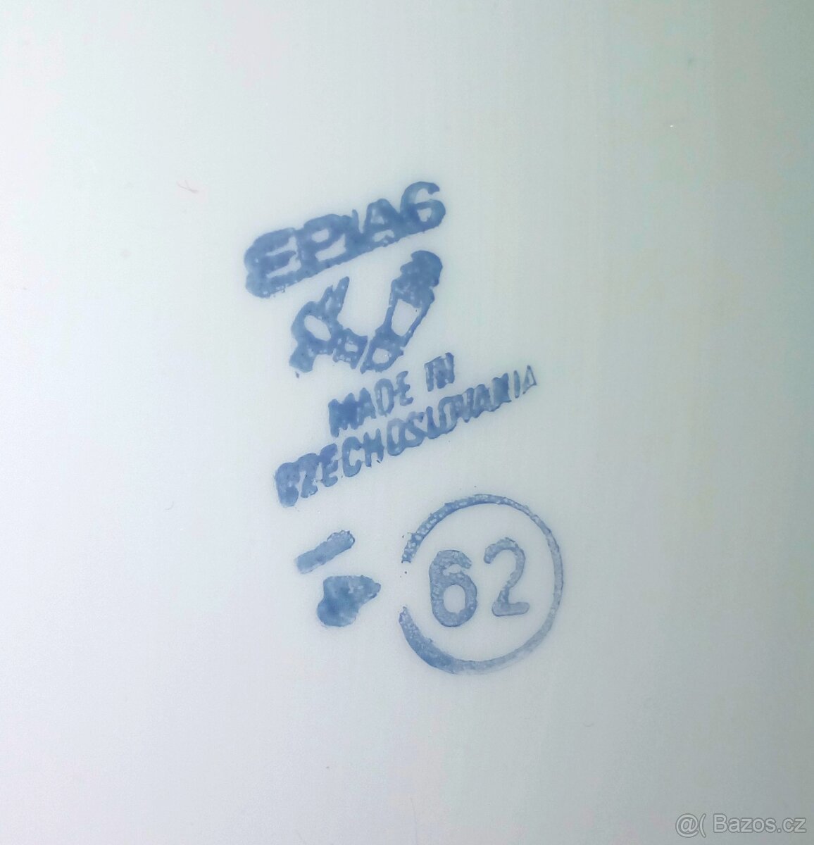 jídelní sada talířů, vzor- zátiší u kostelíku, zlacený okraj - 7