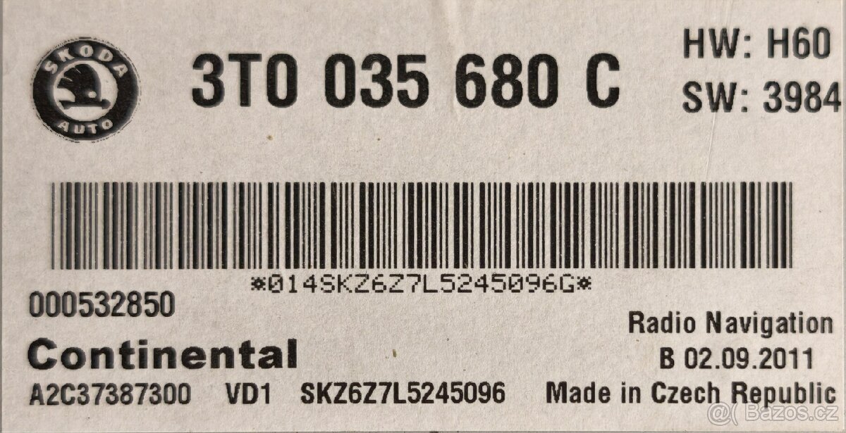 Columbus RNS510 3T0035680C LED aktualizované - 7