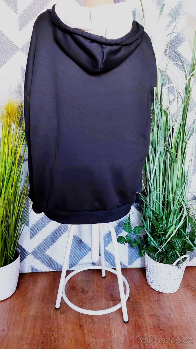 TEPLÁ,KOŽÍŠKEM PODŠITÁ MIKINA - vel. 4XL - 7