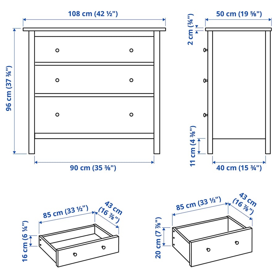 Komoda IKEA HEMNES - Masiv - 7