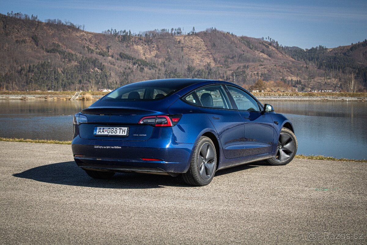Tesla 3 Long Range, Premium Sound, Ťažné, Deep Blue Met, DPH - 7