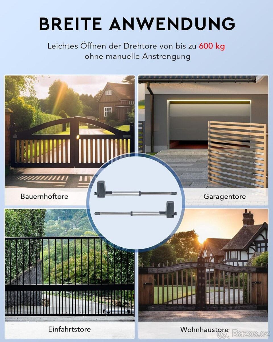 Pohony na dvoukřídlou bránu se zárukou až do 2x300kg - 7