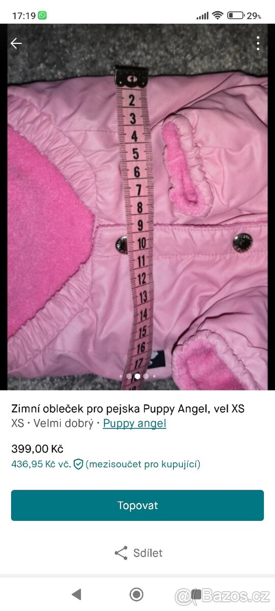 Puppy angel, vel XS, psí zimní obleček - 7