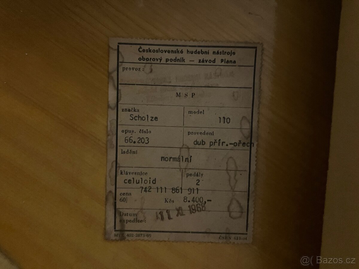 Klavír pianino Scholze - 7