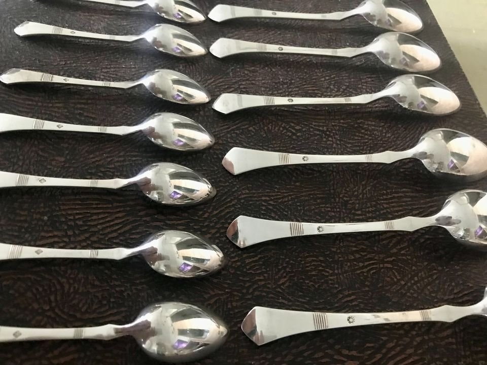 starožitné postříbřené lžičky Sandrik Alpaka 13ks - 7