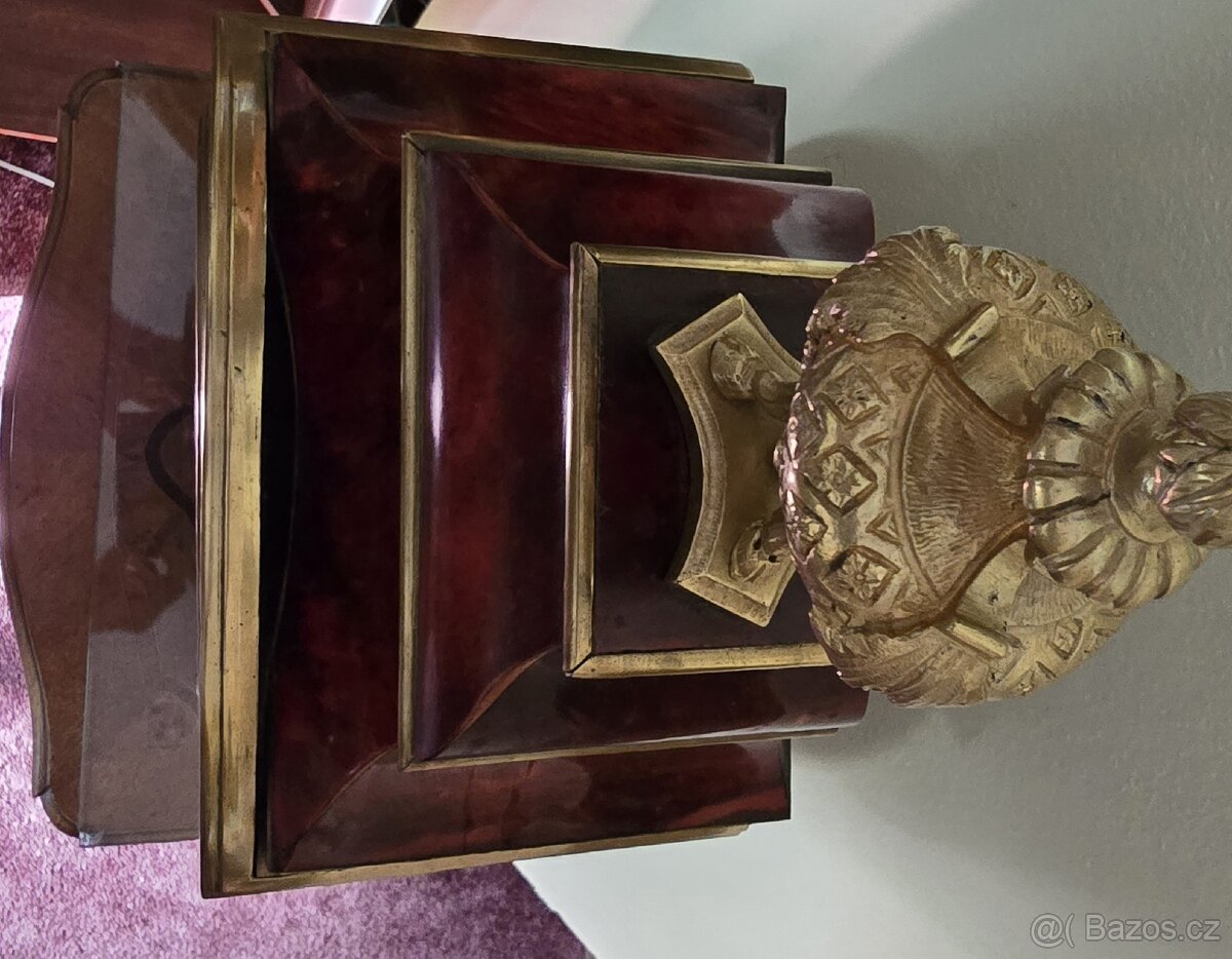 STAROŽITNÉ STOLNÍ HODINY,FRANCIE, 1890 TOP - 7