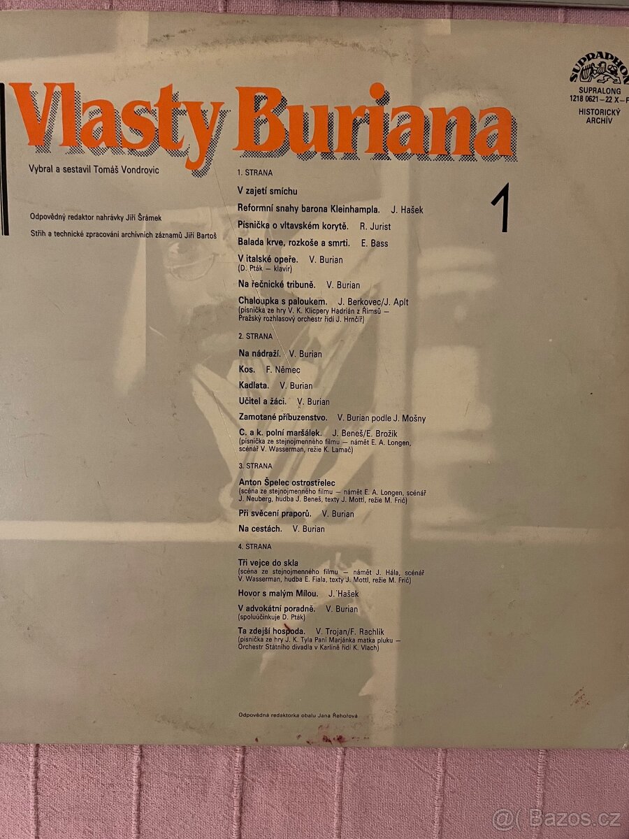 Vlasta Burian - humor 1,2 sbírky 3xLP deska - 7