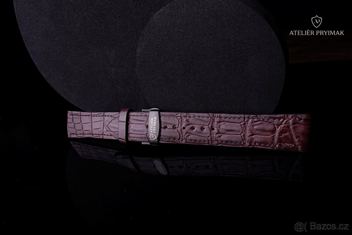 Hnědý řemínek AP Croco Heritage z krokodýlí kůže - 7