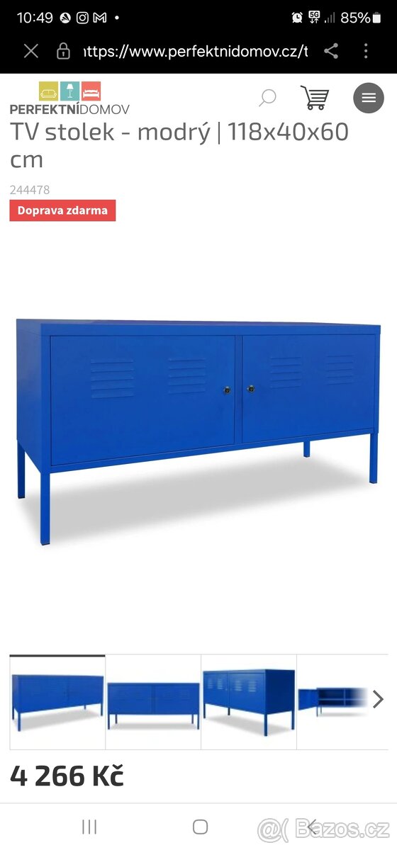 TV stolek, plechová skříňka - 7