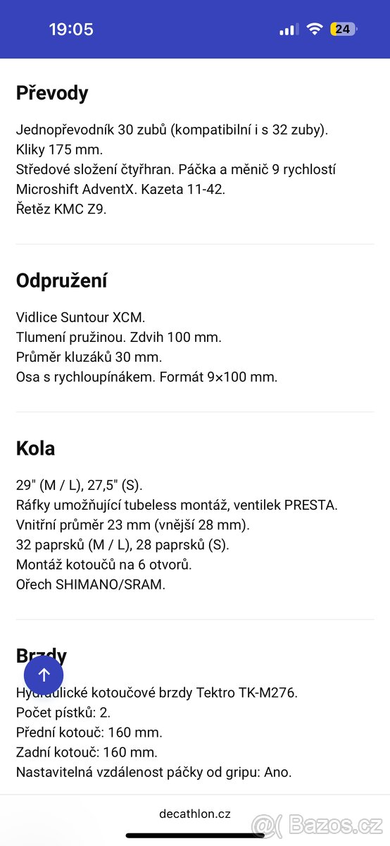 Prodám horské kolo Rockrider EXPL500 - 7