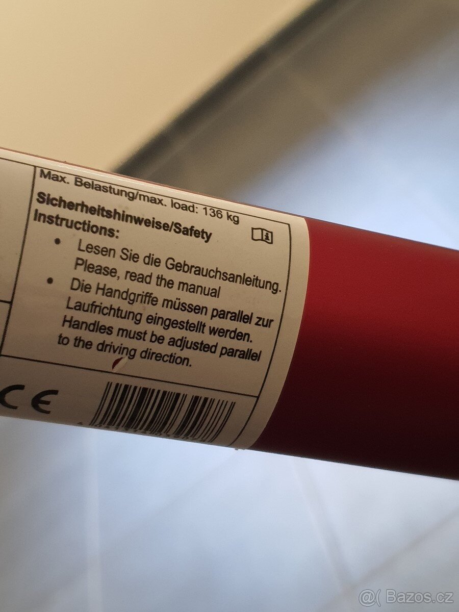 chodítko, červené, velká nosnost 136kg - 7