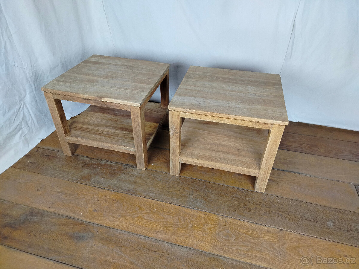 Dřevěný odkládací stolek - 7