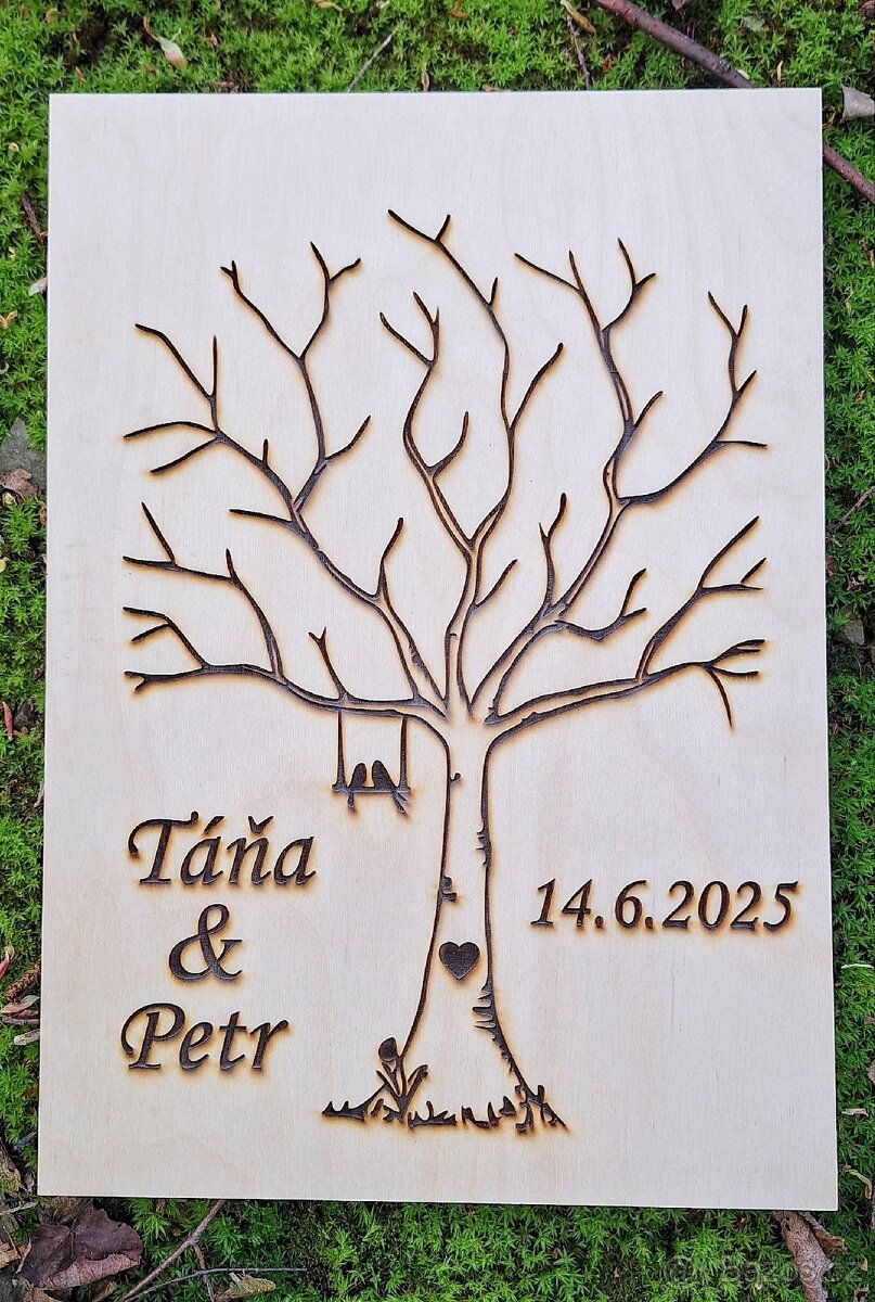 Dřevěné svatební dekorace - 7