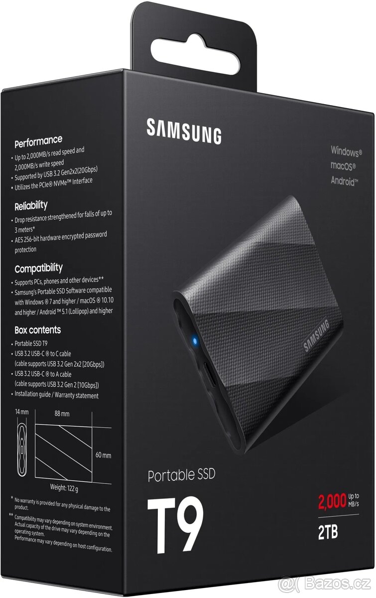 Samsung Portable SSD T9 2TB, 25% sleva, disk, externi - 7