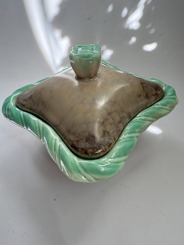 Keramická glazovaná dóza na bonbóny, cukřenka Strehla Kerami - 7