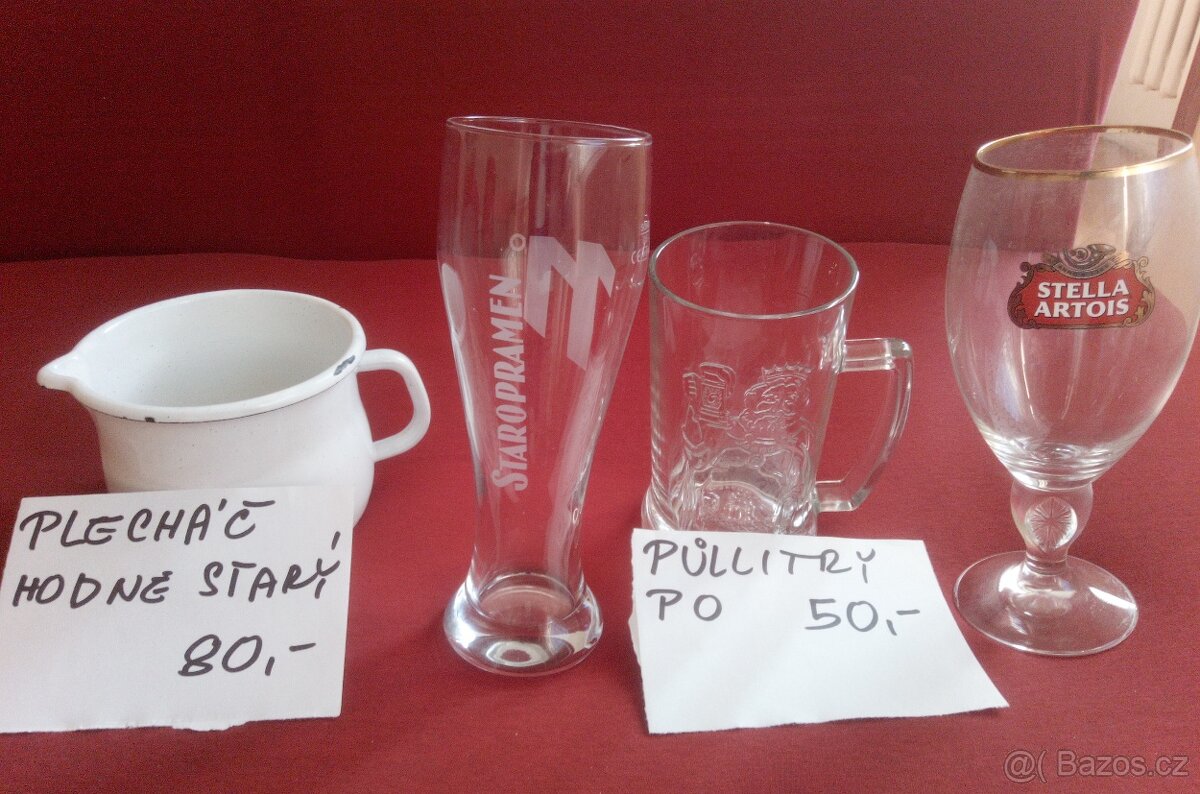 HRNKY,SKLO, PŮLLITR, TÁCY - 7