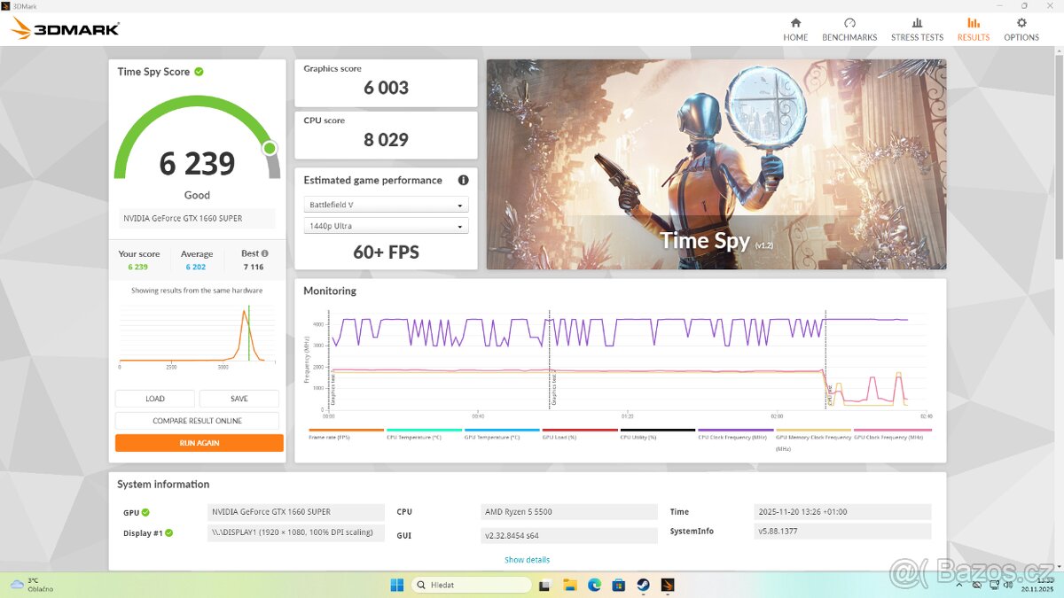 Herní PC/Ryzen 5/GTX 1660 Super 6GB/16GB RAM/500GB SSD - 7