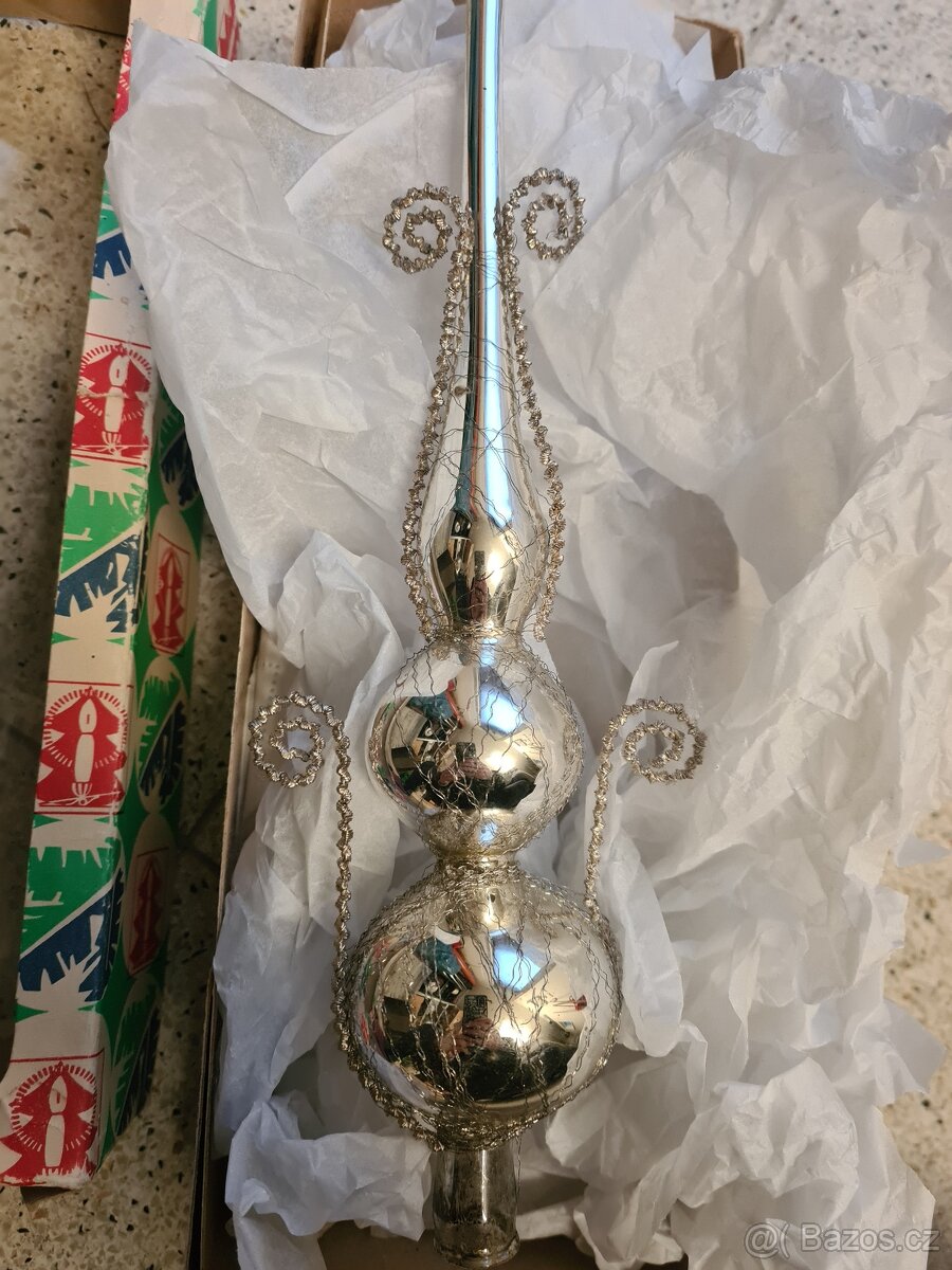 Vánoční staré ozdoby - špice na stromeček - 7