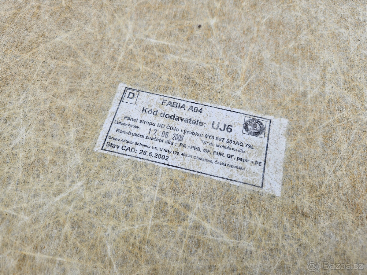 Škoda Fabia 1 Combi stropnice - neprověšená - 7