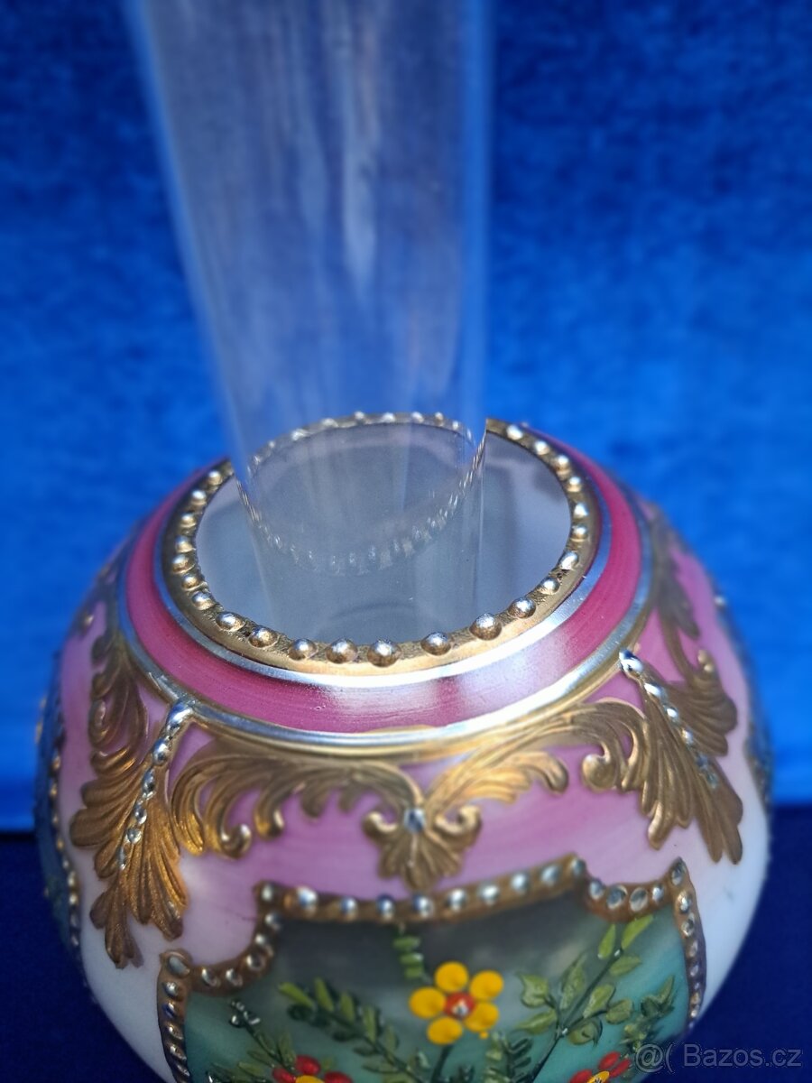 Petrolejová lampa kovová - 7