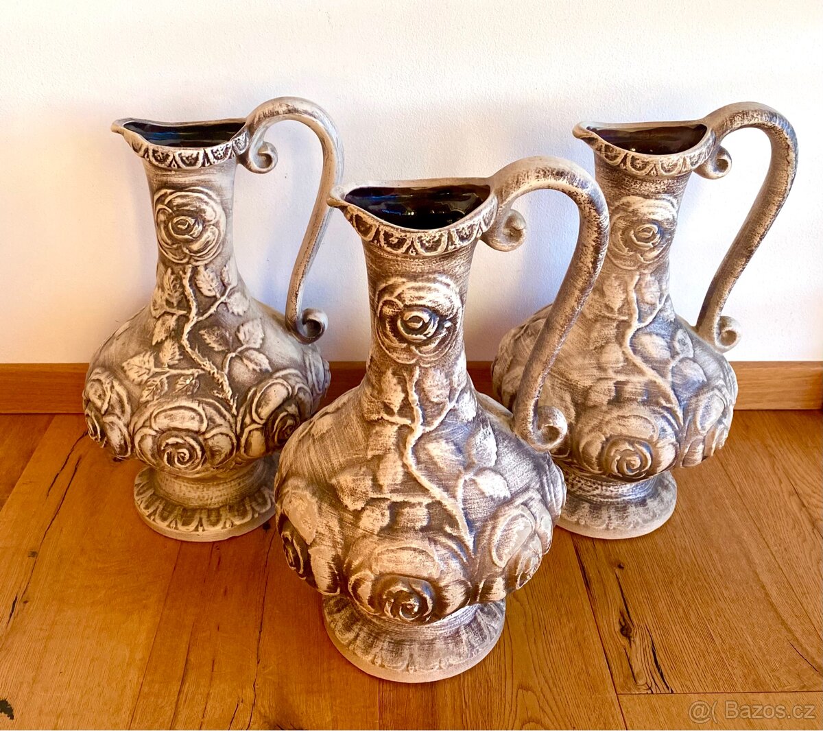 Staré velké vázy 3 kusy - 7