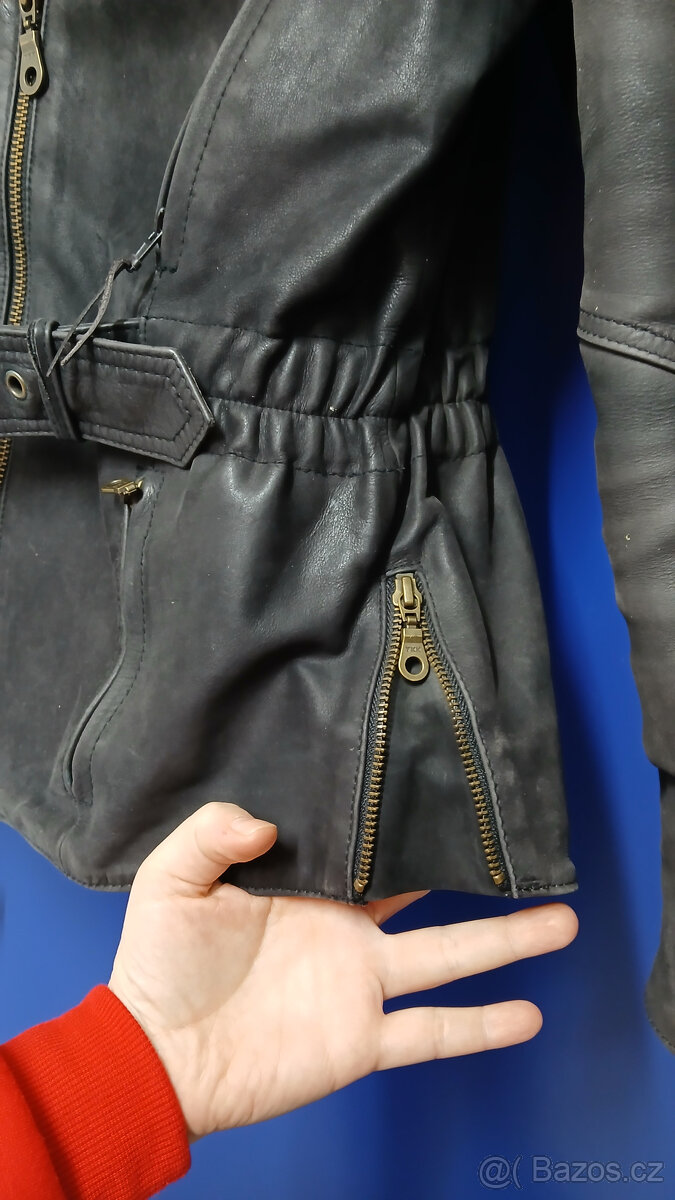 Dámská kožená motorkářská bunda/ křívák HELD, velikost 44 - 7