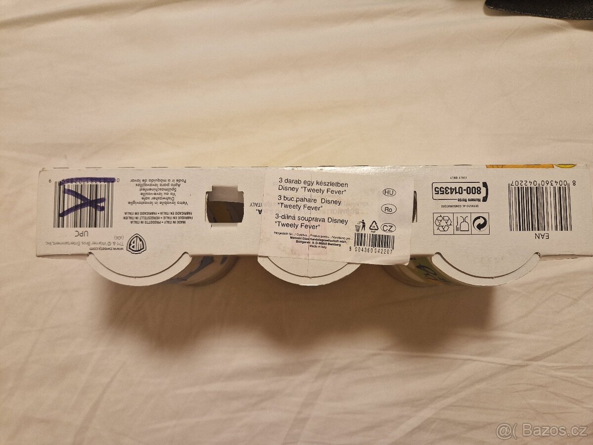 Krásná nová sada 3 skleniček s motivem Tweety - 7