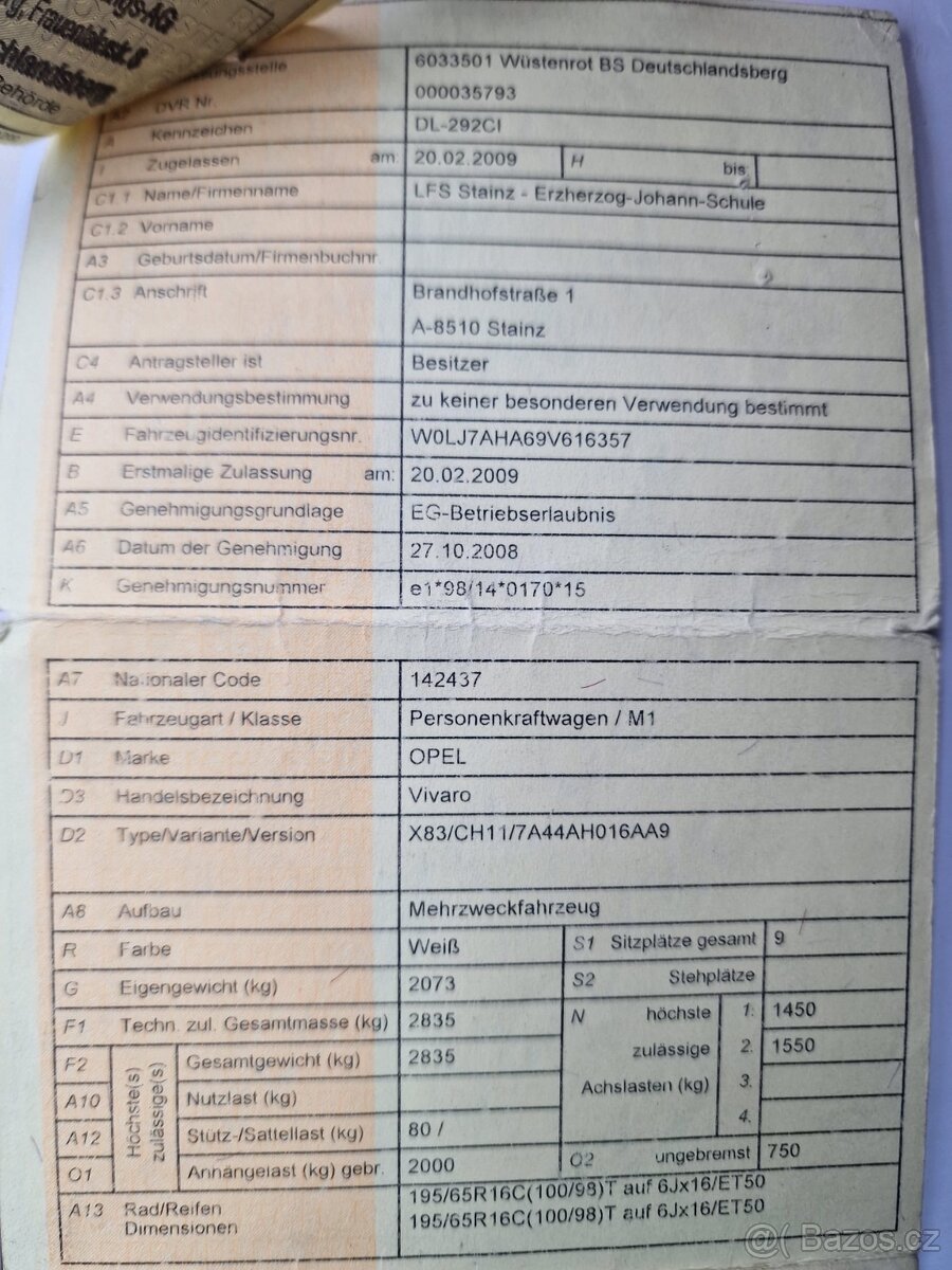 Opel Vivaro L1H1 9 mist 130000 km - 7