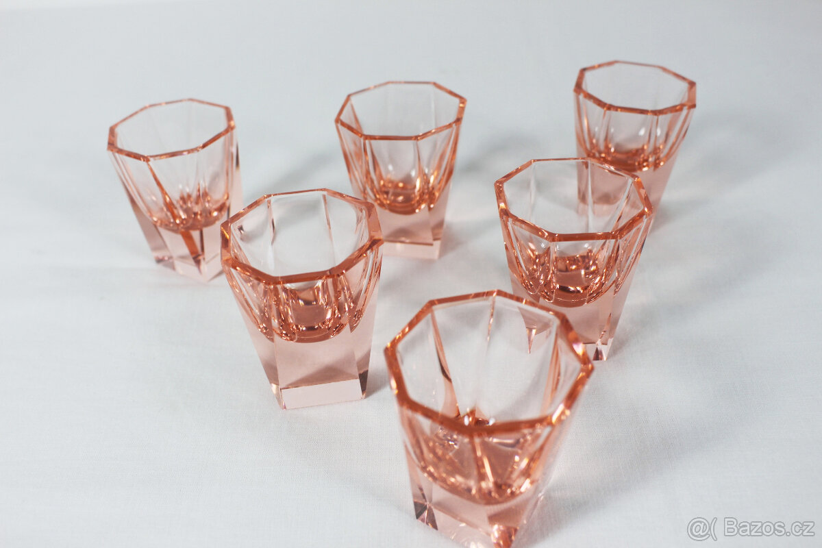 art deco likérová souprava Moser - 7