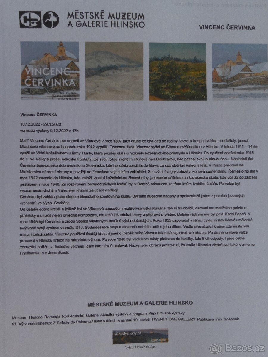 Zátiší, Vincenc Červinka 1897 Vítanov + Adolf Chwala- info. - 7