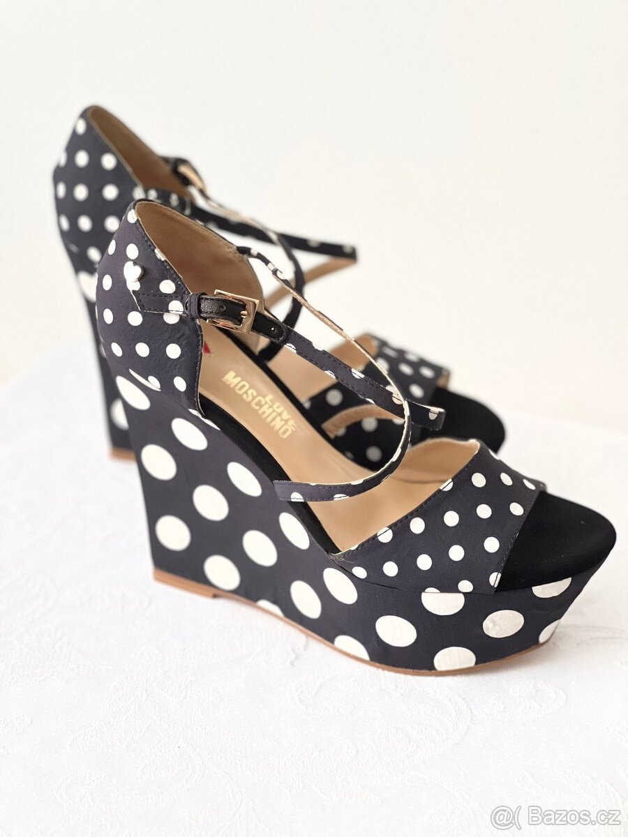 Moschino - dáms. nové boty na klínku – vel. 37 - 7