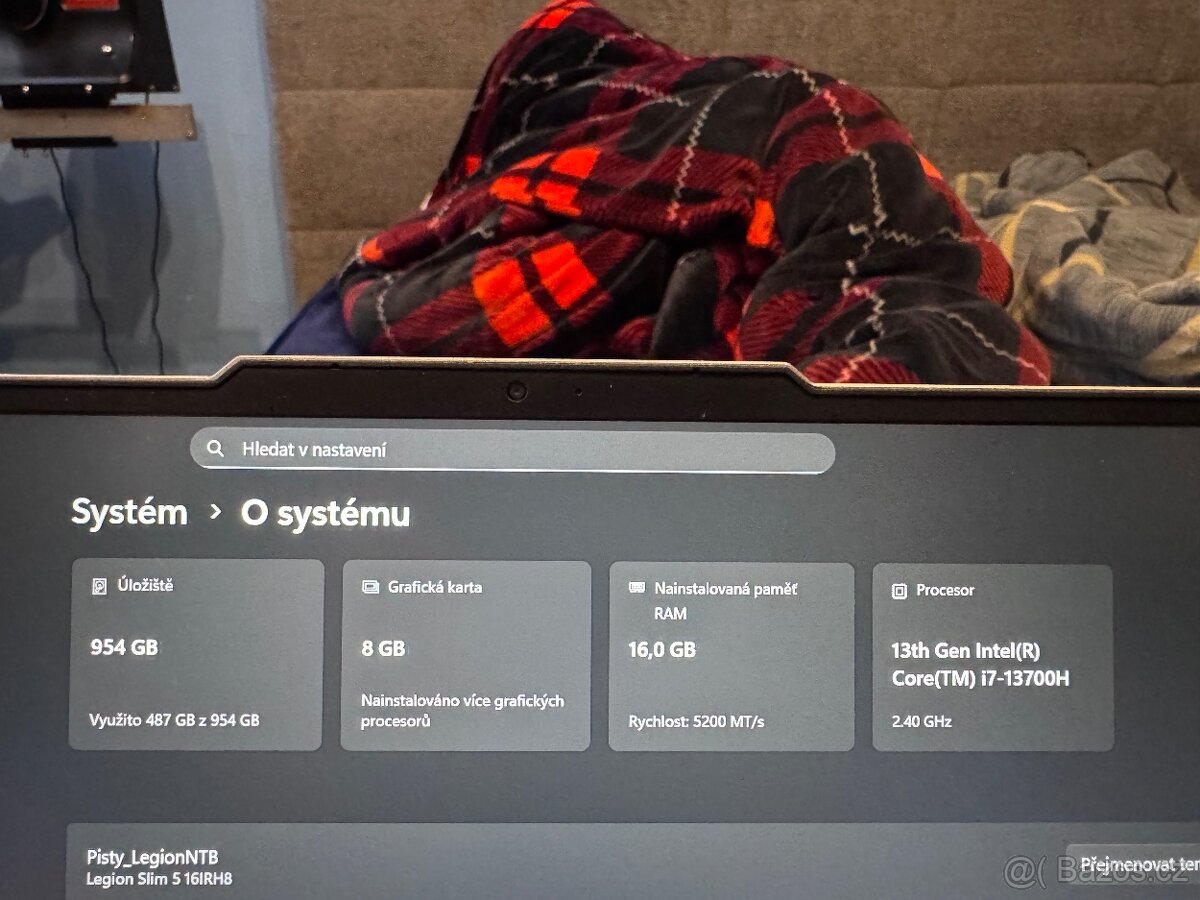 Lenovo Legion Slim 5 16IRH8 Misty Grey kovový - 7