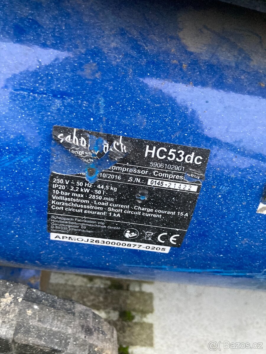 Dvoupístový olejový kompresor Scheppach HC 53 DC - 7