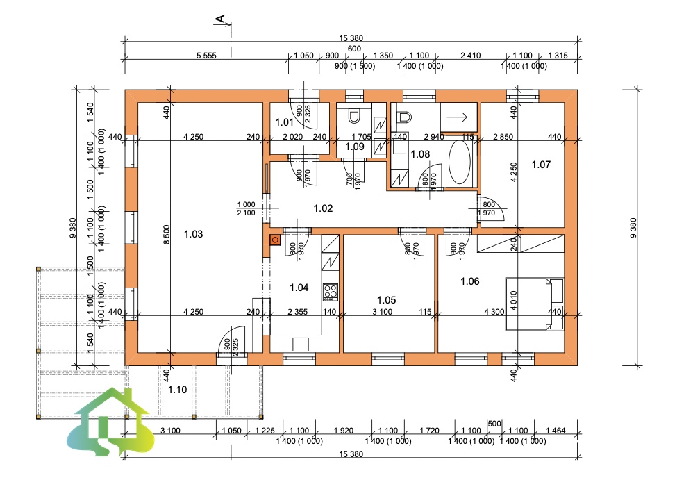 Prodej stavebního pozemku (607m2) a rodinného domu (144m2), - 7